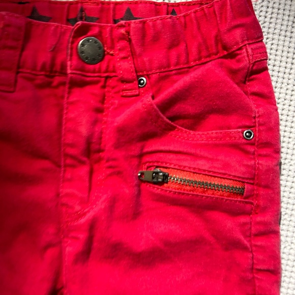 H&M Red Slim skinny Cut Jeans rockstar style 1.5 years -2 years 2t - Picture 5 of 9